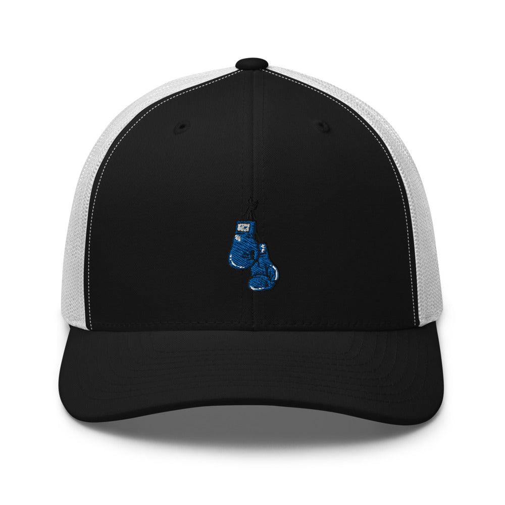 Blue Corner Retro Trucker Hat | King Killers Black/ White