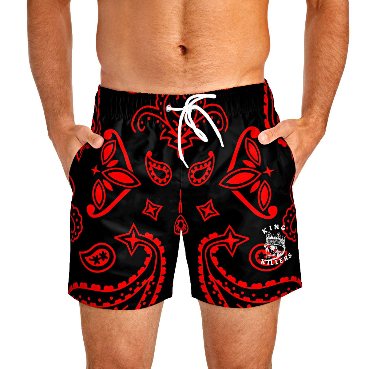 Mens paisley sale swim trunks