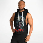 Athletic Drop Armhole Sleeveless Hoodie - Killer Kat