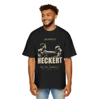 Heckert Boxing Tee — Retro Fight Poster Men's Heavy Oversized T‑Shirt
