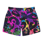 Bold Jungle Print Swim Trunks — All-Over Tropical Swim Shorts