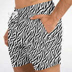 Zebra Stripe Swim Trunks Men