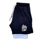 2 in 1 Gym Shorts Double-Layer Athletic Nylon Shorts