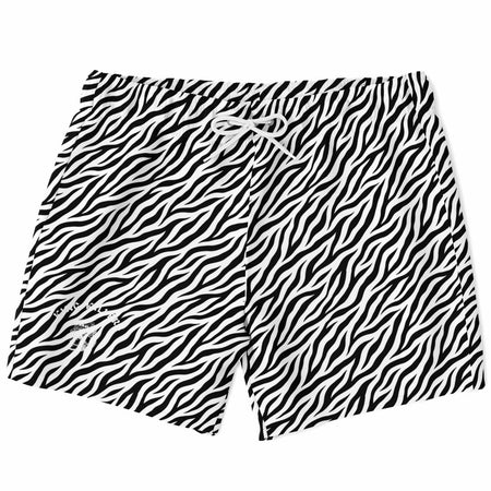 Zebra Stripe Swim Trunks Men