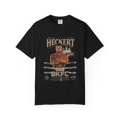 BKFC Fighter Heckert Tribute T-Shirt — BKFC Fight Night Poster Tee