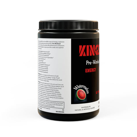 KINGS BLOOD Pre-Workout Supplement, Watermelon Flavor (300g, 10.58oz)