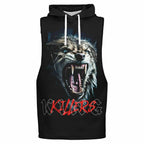 Athletic Drop Armhole Sleeveless Hoodie - Killer Kat