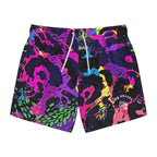 Bold Jungle Print Swim Trunks — All-Over Tropical Swim Shorts