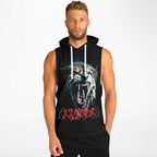 Athletic Drop Armhole Sleeveless Hoodie - Killer Kat