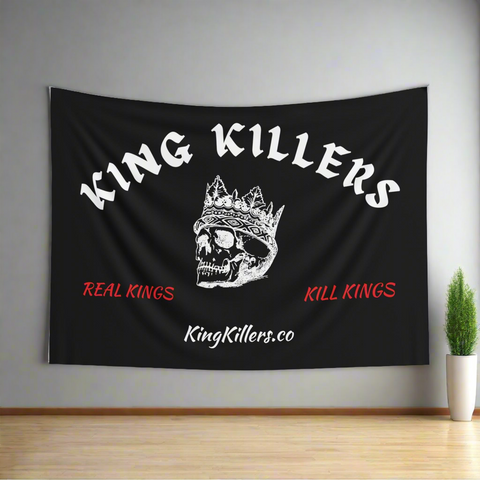 Real Kings Kill Kings Black Wall Flag