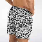 Zebra Stripe Swim Trunks Men