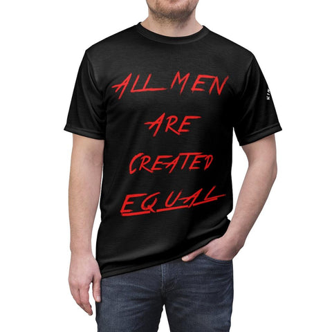 "ALL MEN ARE CREATED EQUAL"  - Men's Cut & Sew Tee - King Killers