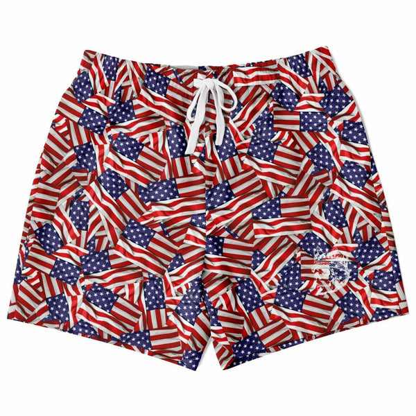 American Flag Men's Athletic Shorts - Liberty Maniacs