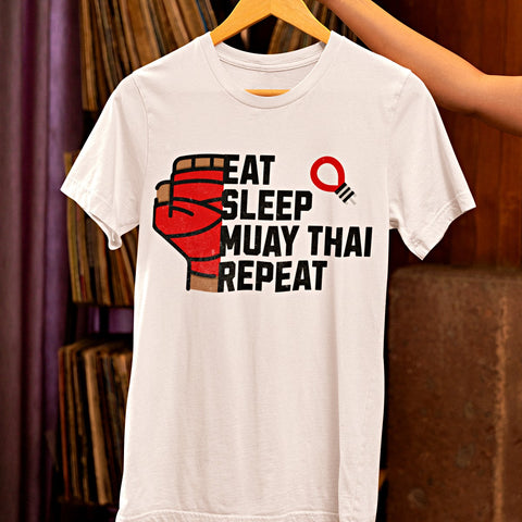 Eat Sleep Muay Thai Repeat Martial Arts Graphic Tee - King Killers Apparel