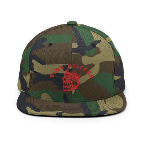 Blood Red King Killers Unisex Snapback Hat, Color: Green Camo - King Killers