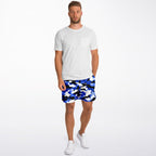 Blue Camo Athletic Shorts