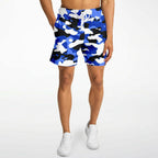 Blue Camo Athletic Shorts