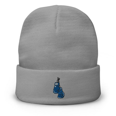 Blue Corner Embroidered Beanie, Color: Gray - King Killers