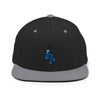 Blue Corner Snapback Flat Bill Hat, Color: Black/ Silver - King Killers