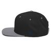 Blue Corner Snapback Flat Bill Hat, Color: Black/ Silver - King Killers