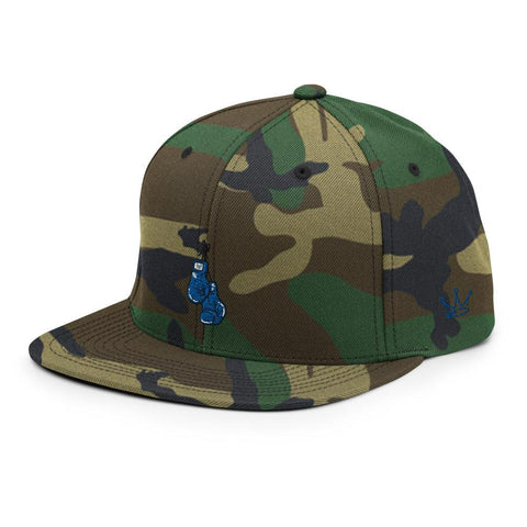 Blue Corner Snapback Flat Bill Hat, Color: Green Camo - King Killers