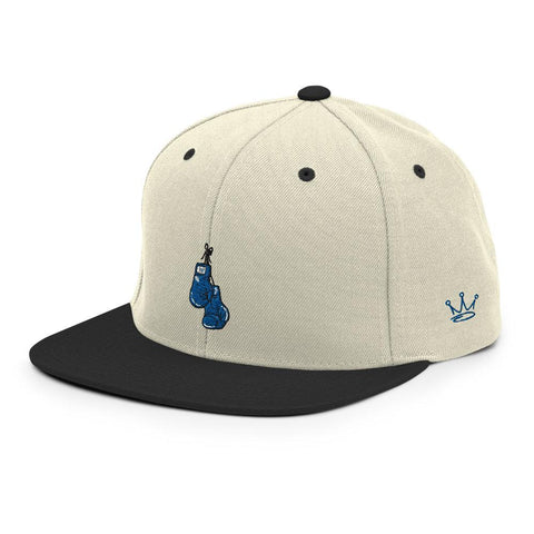 Blue Corner Snapback Flat Bill Hat, Color: Natural/ Black - King Killers