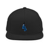 Blue Corner Snapback Flat Bill Hat, Color: Black - King Killers