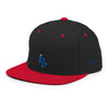 Blue Corner Snapback Flat Bill Hat, Color: Black/ Red - King Killers