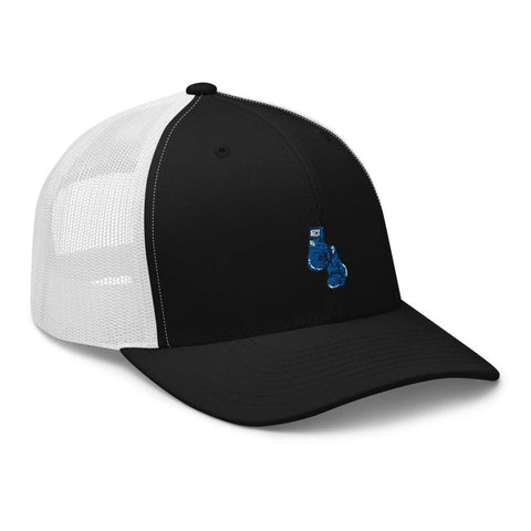 Blue Corner Retro Trucker Hat, Color: Black/ White - King Killers