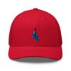 Blue Corner Retro Trucker Hat, Color: Red - King Killers