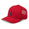 Blue Corner Retro Trucker Hat, Color: Red - King Killers