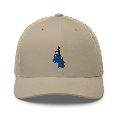 Blue Corner Retro Trucker Hat, Color: Khaki - King Killers