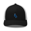 Blue Corner Retro Trucker Hat, Color: Black/ White - King Killers