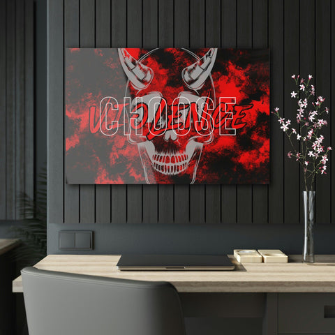 CHOOSE VIOLENCE Red Grunge Acrylic Wall Art - King Killers