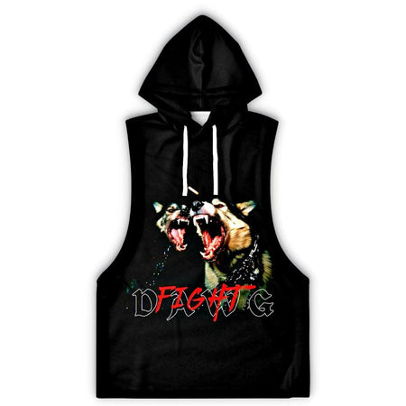 Athletic Sleeveless Hoodie - Dawg Fight