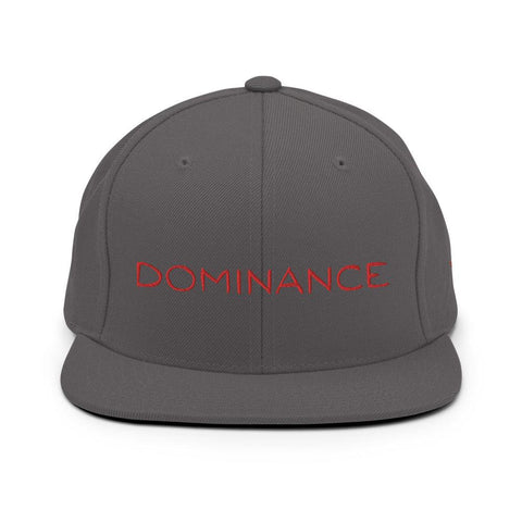 DOMINANCE Embroidered Snapback Hat, dark gray - King Killers