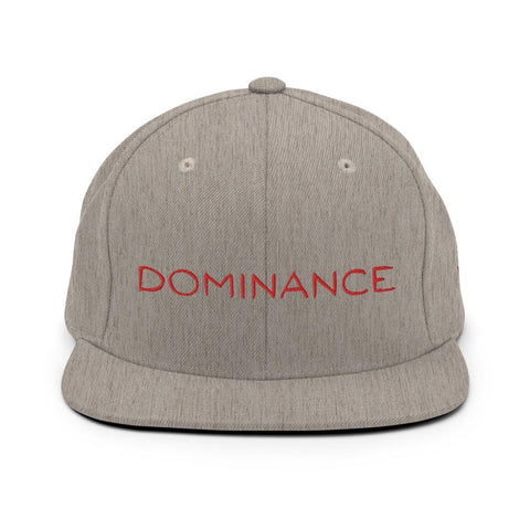 DOMINANCE Embroidered Snapback Hat, Heather Grey - King Killers