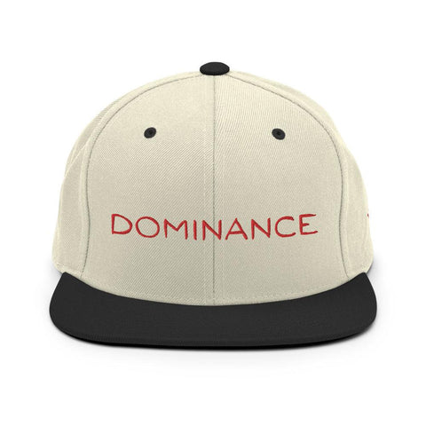 DOMINANCE Embroidered Snapback Hat, natural / black - King Killers
