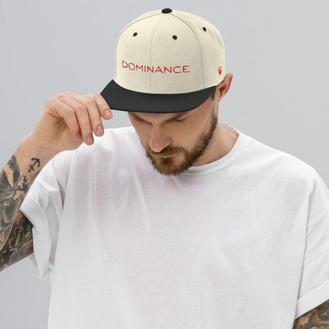 DOMINANCE Embroidered Snapback Hat, natural / black - King Killers