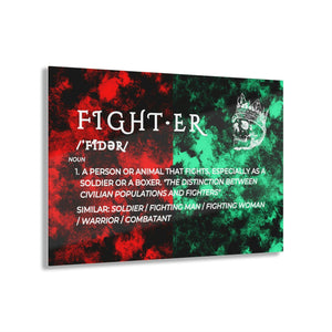 FIGHTER Red & Green Grunge Acrylic Wall Art - King Killers