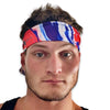 headshot of man wearing red white and blue colored headband for 4th of july - King Killers Apparel