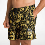 Gold Paisley Bandana Shorts