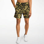 Gold Paisley Bandana Shorts