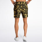 Gold Paisley Bandana Shorts