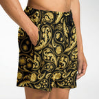 Gold Paisley Bandana Shorts