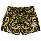 Gold Paisley Pattern Kids Swim Trunks