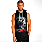 Athletic Drop Armhole Sleeveless Hoodie - Killer Kat