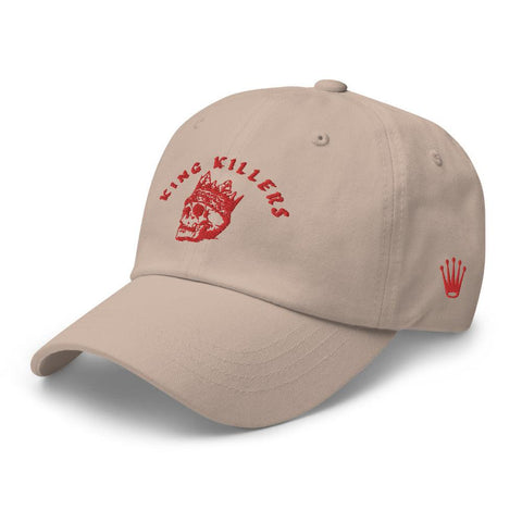 Blood Red King Killers Embroidered Dad Hat, stone - King Killers