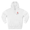 premium pullover hoodie with King Killers Logo Image On The Left Chest Panel, White