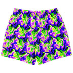 Neon Green & Purple Swirl Gym Shorts